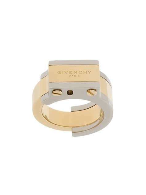 designer gold round logo givenchy|Givenchy rings for women.